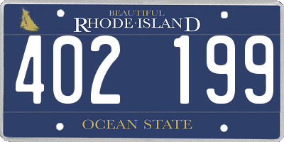 RI license plate 402199