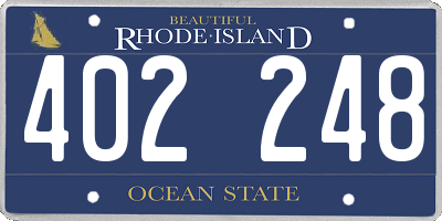 RI license plate 402248