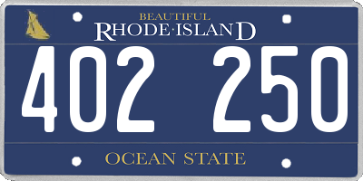RI license plate 402250
