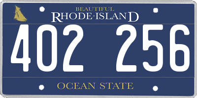 RI license plate 402256