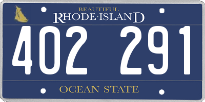 RI license plate 402291