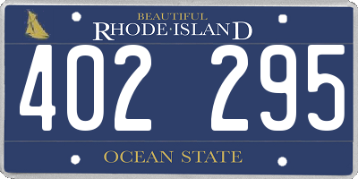 RI license plate 402295