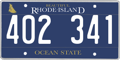 RI license plate 402341