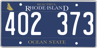 RI license plate 402373
