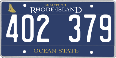 RI license plate 402379