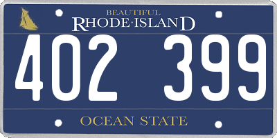 RI license plate 402399