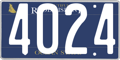 RI license plate 4024