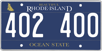 RI license plate 402400