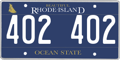 RI license plate 402402