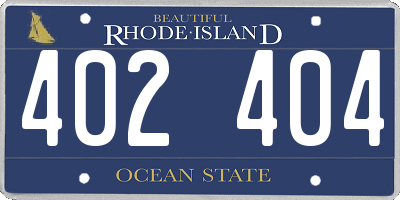 RI license plate 402404