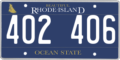 RI license plate 402406