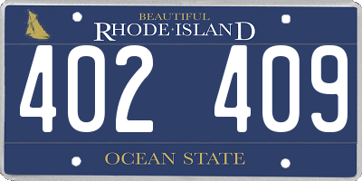 RI license plate 402409