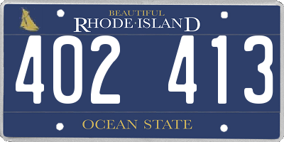 RI license plate 402413