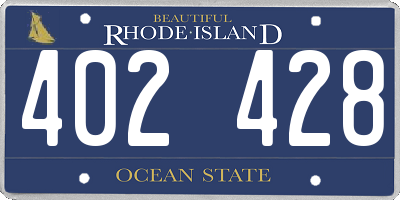 RI license plate 402428