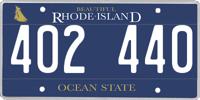 RI license plate 402440