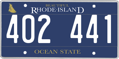 RI license plate 402441