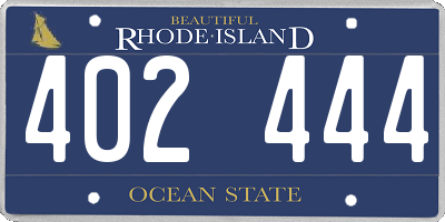 RI license plate 402444
