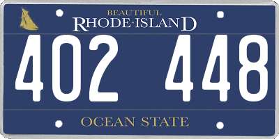 RI license plate 402448