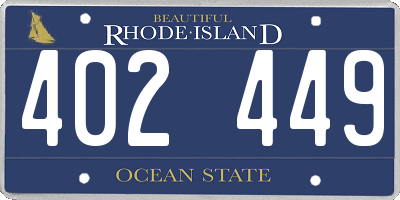 RI license plate 402449