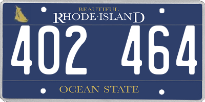 RI license plate 402464