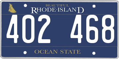 RI license plate 402468