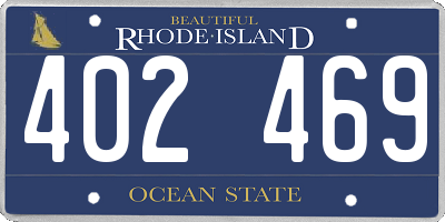 RI license plate 402469