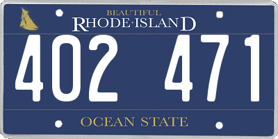 RI license plate 402471