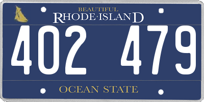RI license plate 402479