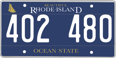 RI license plate 402480