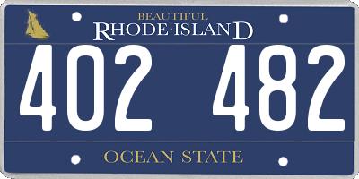 RI license plate 402482