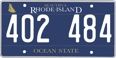 RI license plate 402484
