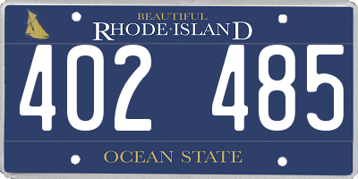RI license plate 402485