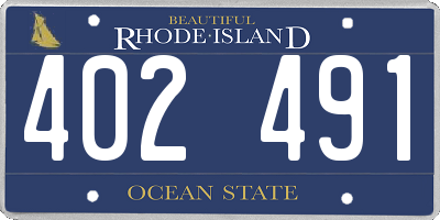 RI license plate 402491
