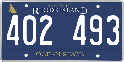 RI license plate 402493