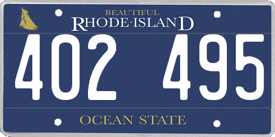 RI license plate 402495
