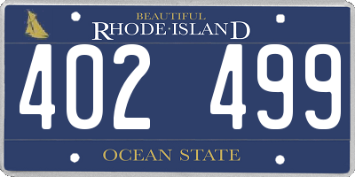 RI license plate 402499