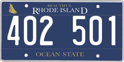 RI license plate 402501