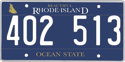 RI license plate 402513