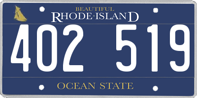 RI license plate 402519