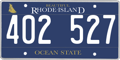 RI license plate 402527