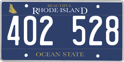 RI license plate 402528