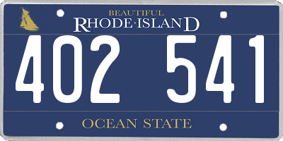 RI license plate 402541