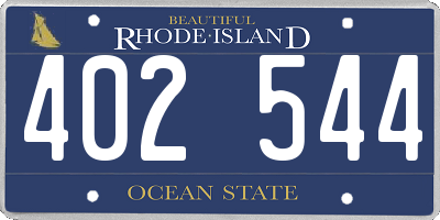 RI license plate 402544