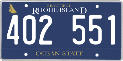 RI license plate 402551