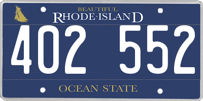 RI license plate 402552