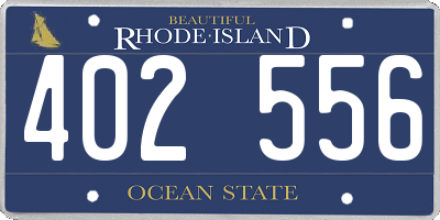 RI license plate 402556