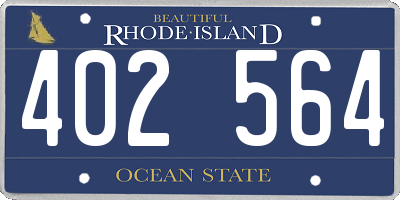 RI license plate 402564