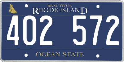 RI license plate 402572