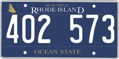 RI license plate 402573