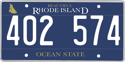 RI license plate 402574
